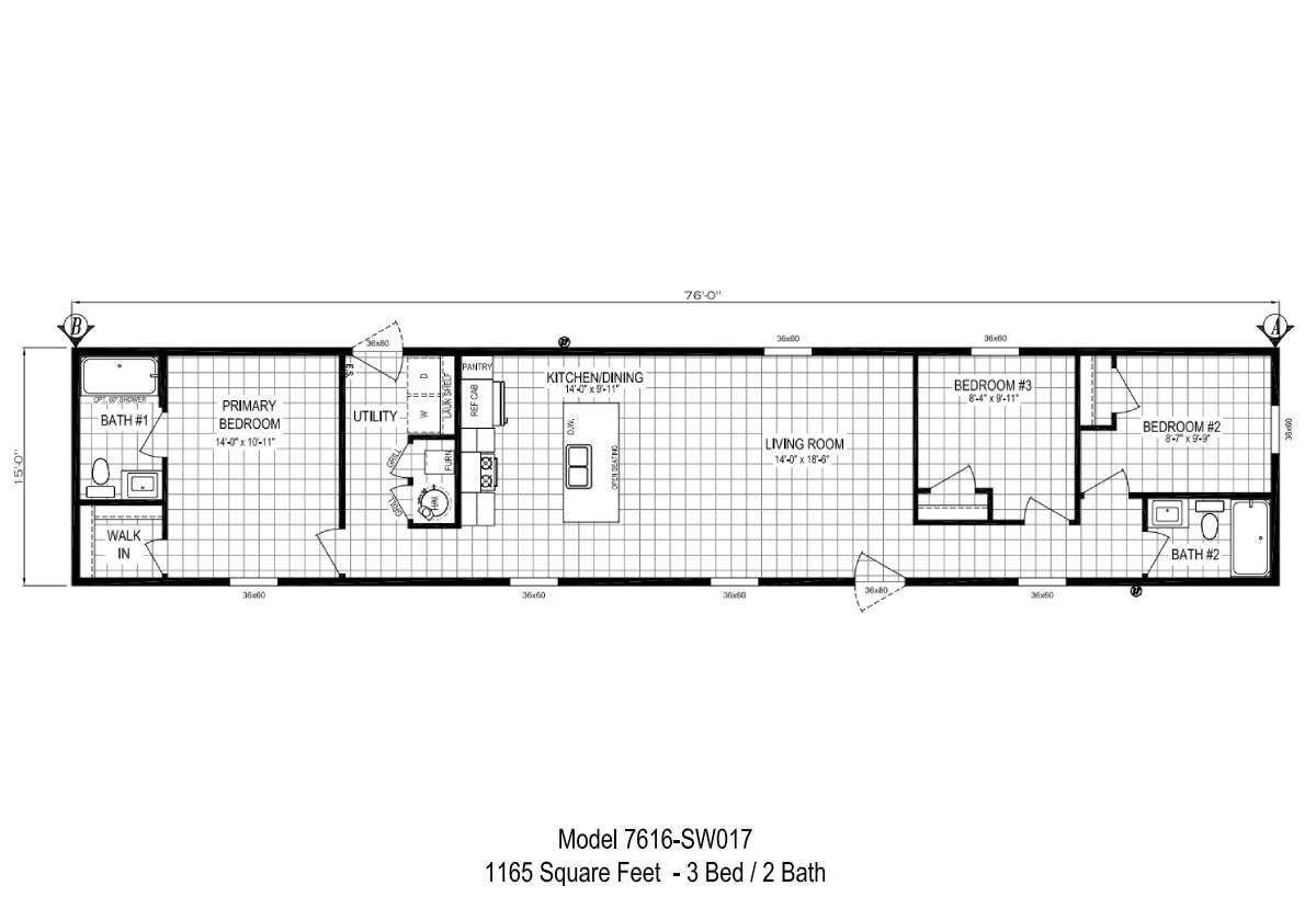 Haven 2025 Stock Model 7616-SW017 Floor Plan